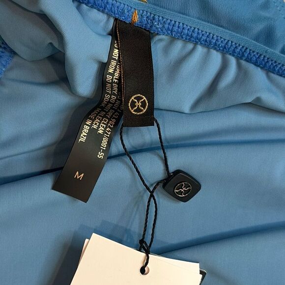 VIX Swim One Piece Bathing Suit Size Medium NWT $192 Blue Cut Out - Picture 3 of 11